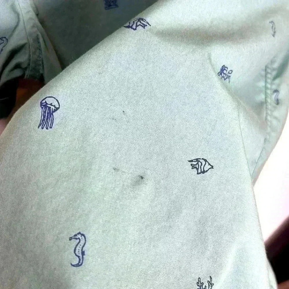 Steel & Jelly Button Down Short Sleeve Shirt Men's Medium Ocean Beach Surf Swim - Picture 8 of 8